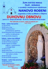 DUHOVNA OBNOVA U NA&Scaron;OJ ŽUPI